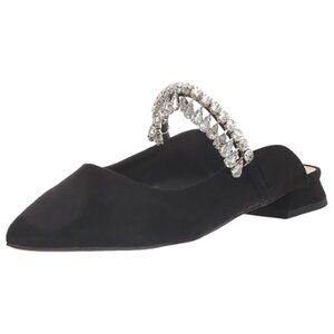 EVANS Women's Strappy Point Mule, 7 Wide, Black